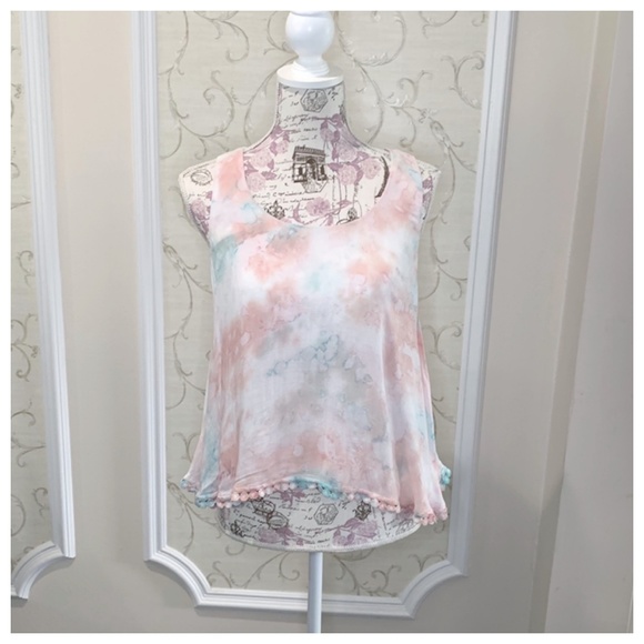 Young Fabulous &  Broke Tie Dye Tank S Blouse - Picture 1 of 5